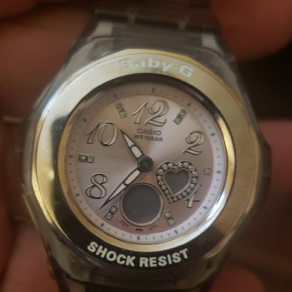 Casio Smartwatch Silver and Pink with Shock Resistance